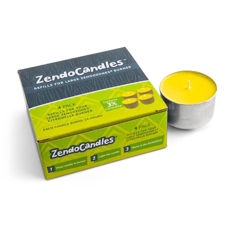 Jt Eaton ZendoCandles 3% Citronella Refill Candles 18ZENCAND